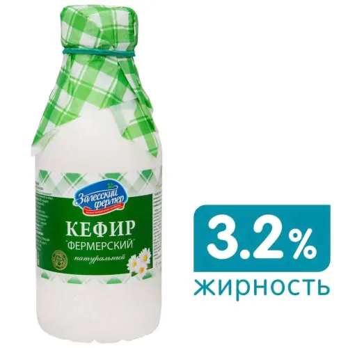 Кефир Залесский фермер Фермерский 3.2% 500мл-0